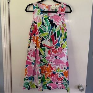Linen floral flowy dress